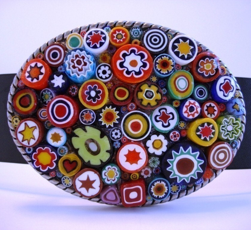 Original 3-D Millefiori Belt Buckle - Jada Belt Buckles