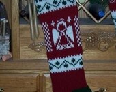 Angel Personalized Knitted Christmas Stocking