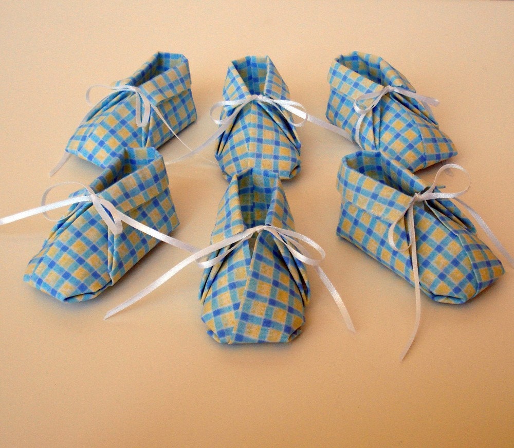 6 Fabric Origami Baby Shower Favors by wendysorigami on Etsy