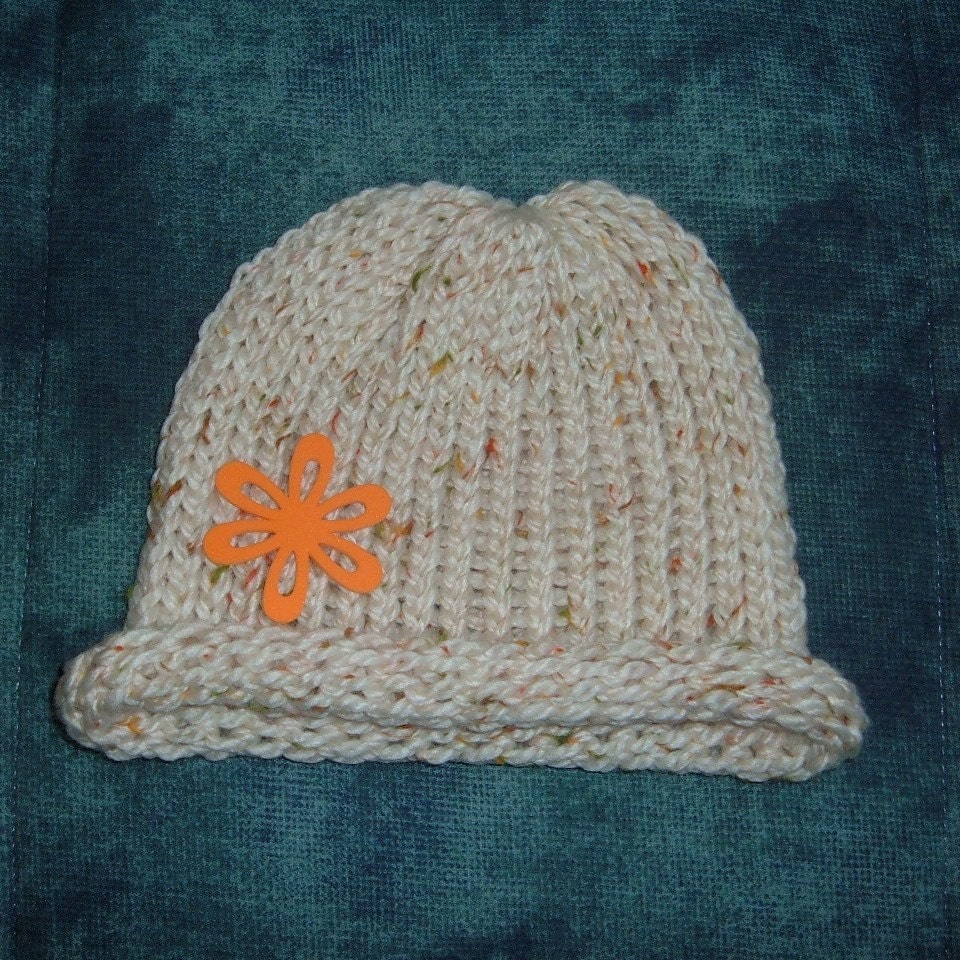 Knit Toddler Hat - FLOWER POWER