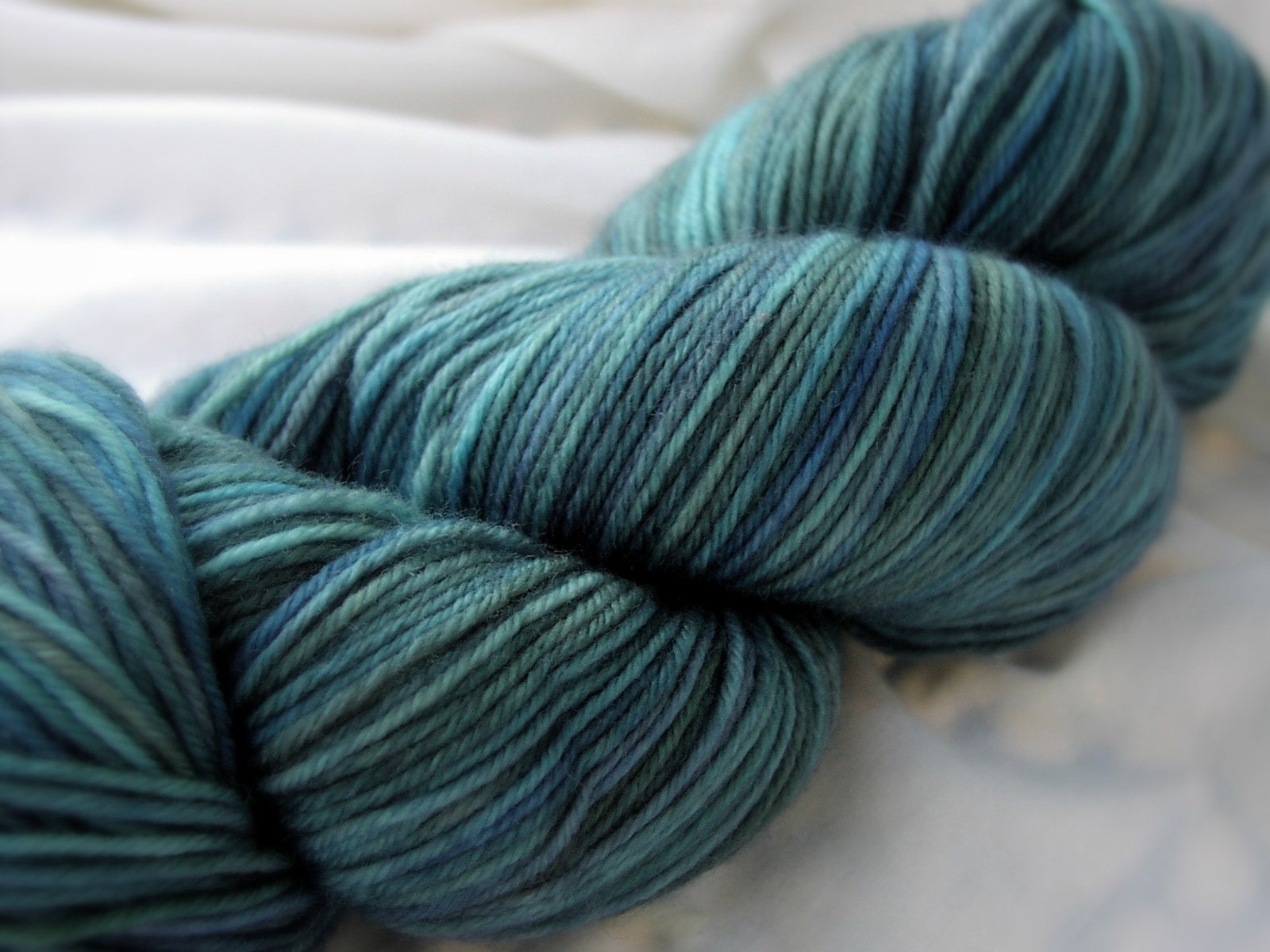 Storm Superwash Wool Hand-Dyed Sock Yarn - 460 yds