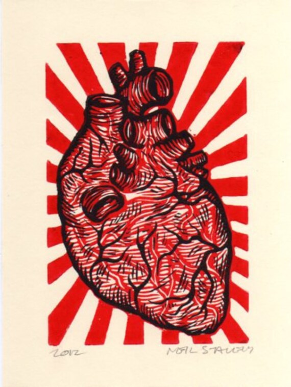 vintage anatomical heart