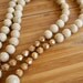 Ambra Necklace - Ivory Riverstone, Gold Glass - Long, Graduated Necklace