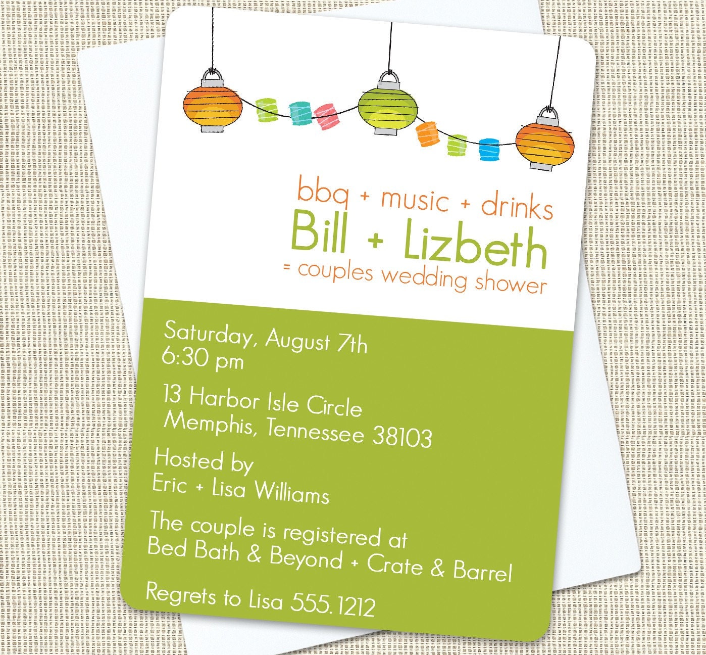 Party Lantern Wedding Shower Invitation Il_170x135