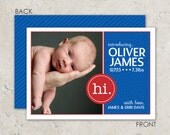 birth announcement with photo two-sided "hi (boy)" Il_170x135