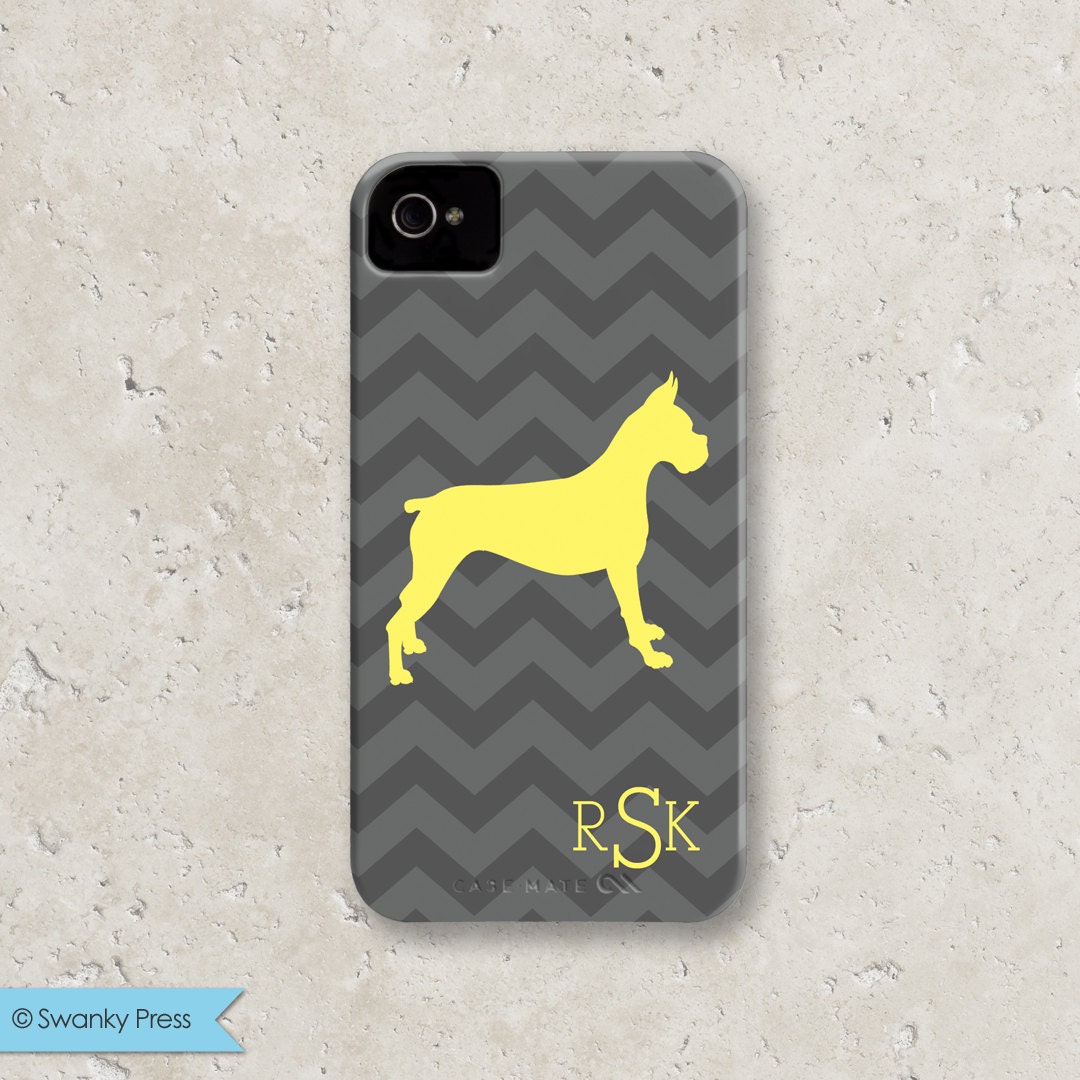 Dog Breed Monogram Chevron - Personalized iPhone Case, Cover, Shell - IPHONE 5 Il_570xn