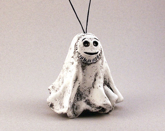 Ghost Ornament, Halloween Ornament, Happy Ghost Hanging Ornament