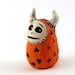 Polymer Clay Monster, Orange and Cream, Tangerine