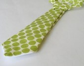 Tie Boys Necktie Lime Moon Dots Pre-tied Tie Newborn through 9 years