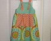 Girls Apron Knot Daisy Dress 12m 18m 24m 2T 3T 4T 5 6 7 8