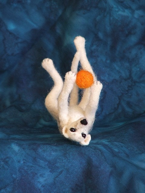 Custom Needle Felted Wippet or Greyhound in Play pose