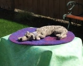 Custom Needle Felted Wippet or Greyhound in repose