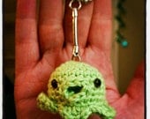 Surprised Octopus amigurumi crochet keychain - custom
