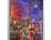 Girl by The Gate - Made by artist Print on 5 by 7 inch Canvas from Original Oil Painting by Ginette