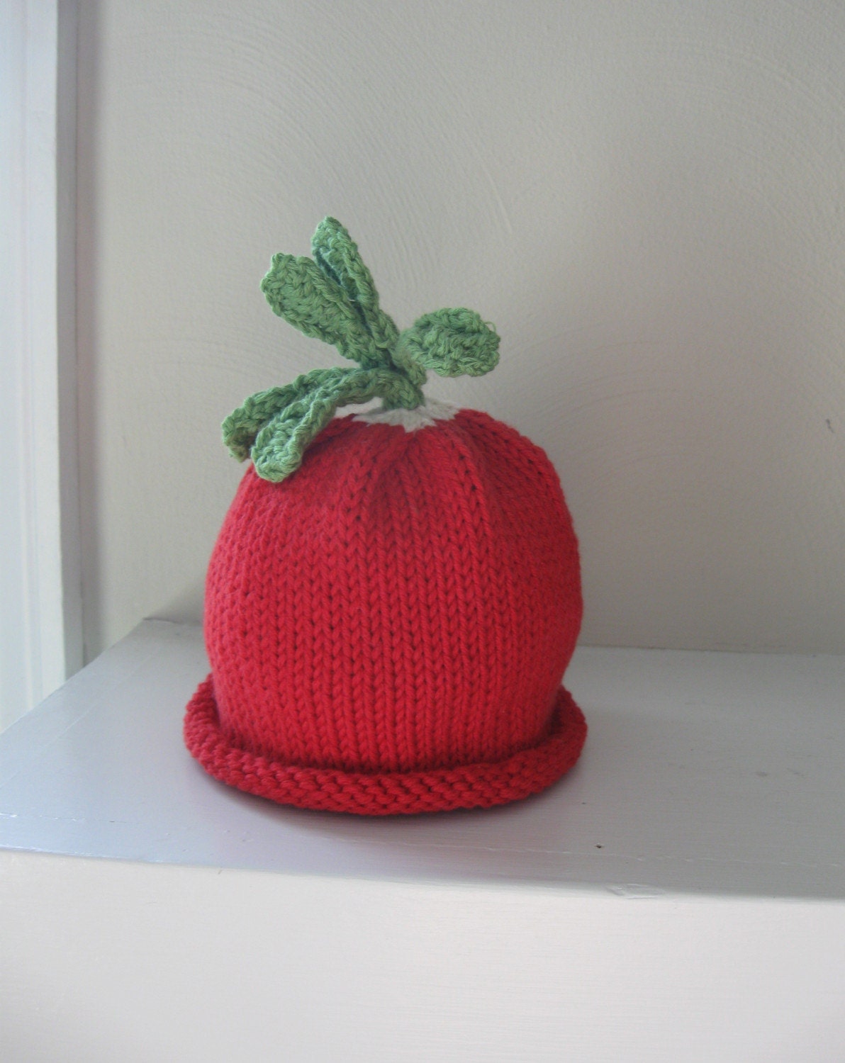 Early Spring Red Radish - Soft Cotton - 0-3 Month - Made-to-Order - Cute Photography Prop for Spring