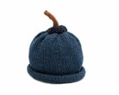 Blueberry Hat for Babies - Autumn - Harvest - Fall - Wool - Natural  - Sz 6 - 18 Months - Made-to-Order