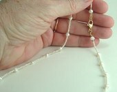 White Freshwater Pearl Necklace with 14K Gold Filled Clasp