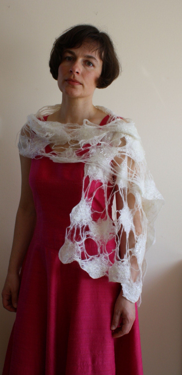 Net, white airy wrap