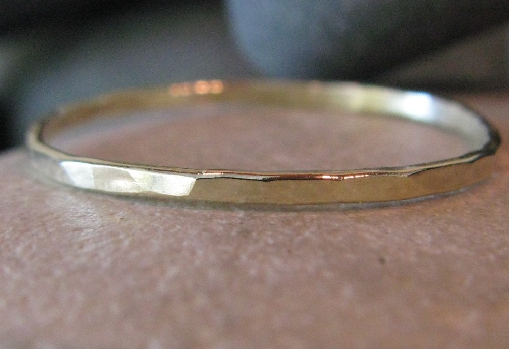 14K Green Gold Stacking Ring.