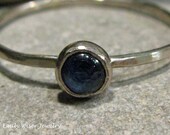 Blue Sapphire White Gold Ring