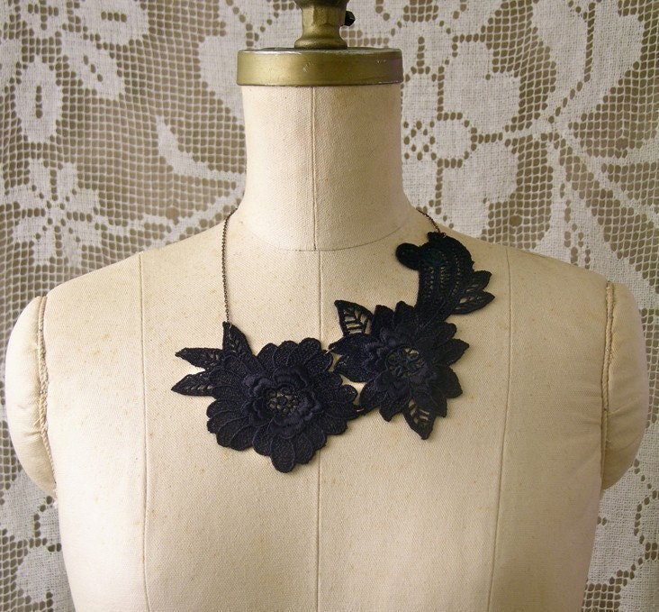 lace necklace -SELMIN- wedding necklace