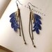 lace earrings - ELSA- cobalt and metallic ombre