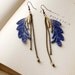 lace earrings - ELSA- cobalt and metallic ombre