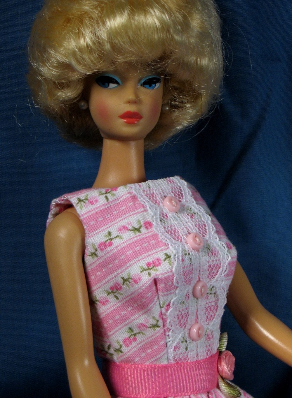 Barbie Clothes - Pink and White Striped Summer Dress
