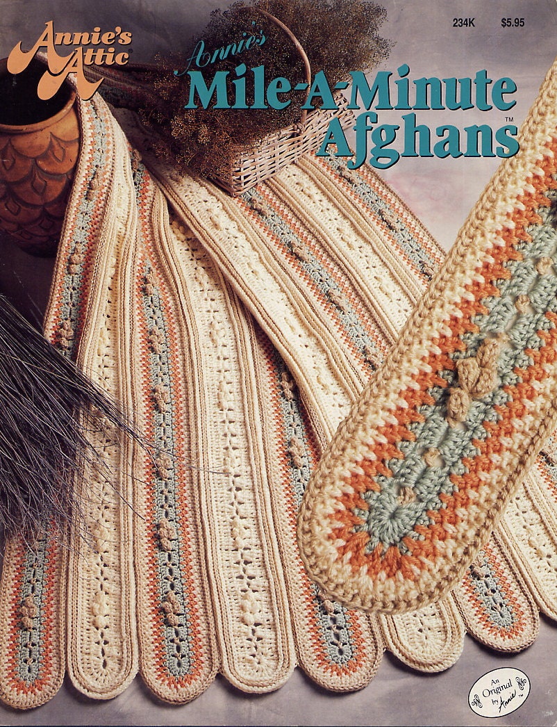 Crochet Pattern - Annies Attic Mile A Minute Afghans - 6 Designs ...