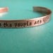 Little Mermaid Bracelet-Where the People Are- Hand Stamped Cuff Bracelet in aluminum, copper or brass