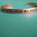 Little Mermaid Bracelet-Where the People Are- Hand Stamped Cuff Bracelet in aluminum, copper or brass