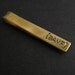 Tie Bar in brass- custom stamped -perfect groomsman gift -personalied tie clip