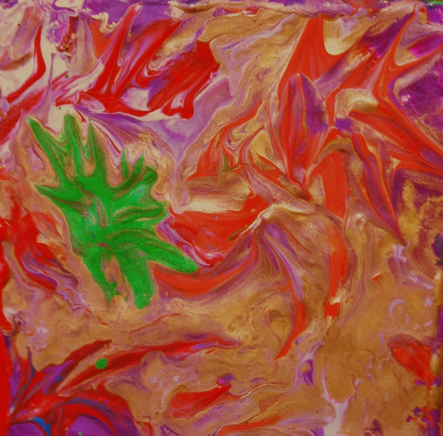 Blending thru Melting Oil Pastel Abstract 4 in. x 4 in.