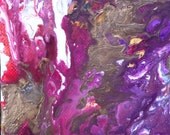 Blending thru Melting Oil Pastel Abstract 4 in. x 4 in. chunky textured