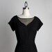 50s vintage BLACK RIBBON cocktail party dress