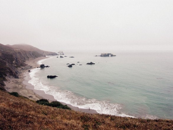 Landscape Photography - Brown decor California west coast ocean seascape coastal sea wall art nature ocean photograph 8x10 - Pacific