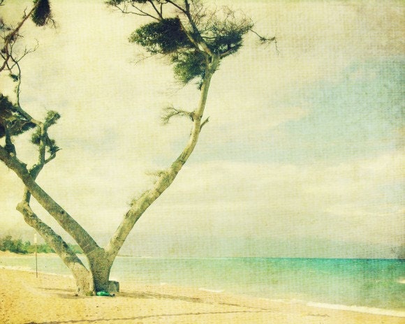 Beach Photography Ocean photo seascape sea shore aqua cream sand  8x10  Photography - peaceful tropical beach 8x10 - The Sweet Escape