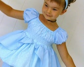 CINDERELLA shorts set in light blue 6 months to six years for your princess MY original design only by TinkerellaCreations