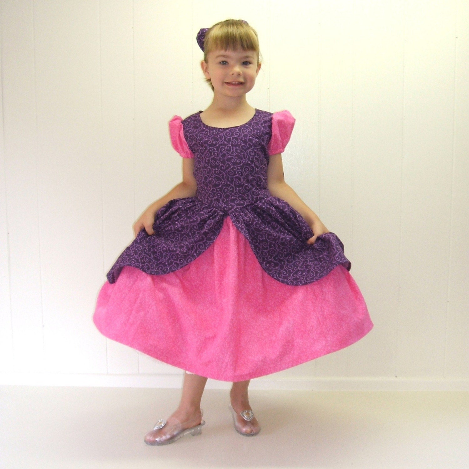 Cinderella's BEAUTIFUL stepsister ANASTASIA  dress in pink and purple  custom made for your moody little villain, heroine, or princess