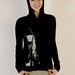 SALE - Scarlet Street Film Noir Hoodie - women's small - retro print on black pullover