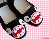 Googly Eyed Monster Mary Jane Shoes - Size 5