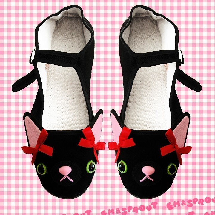 Kitty Cat Mary Jane Shoes - Size 5