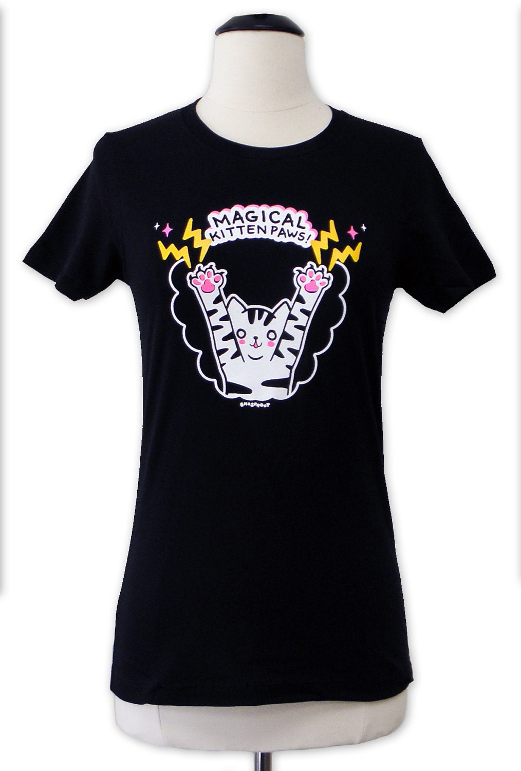 Kitten Shirt - Magical Kitten Paws Ladies T-shirt - (Available in sizes S, M, L, XL)