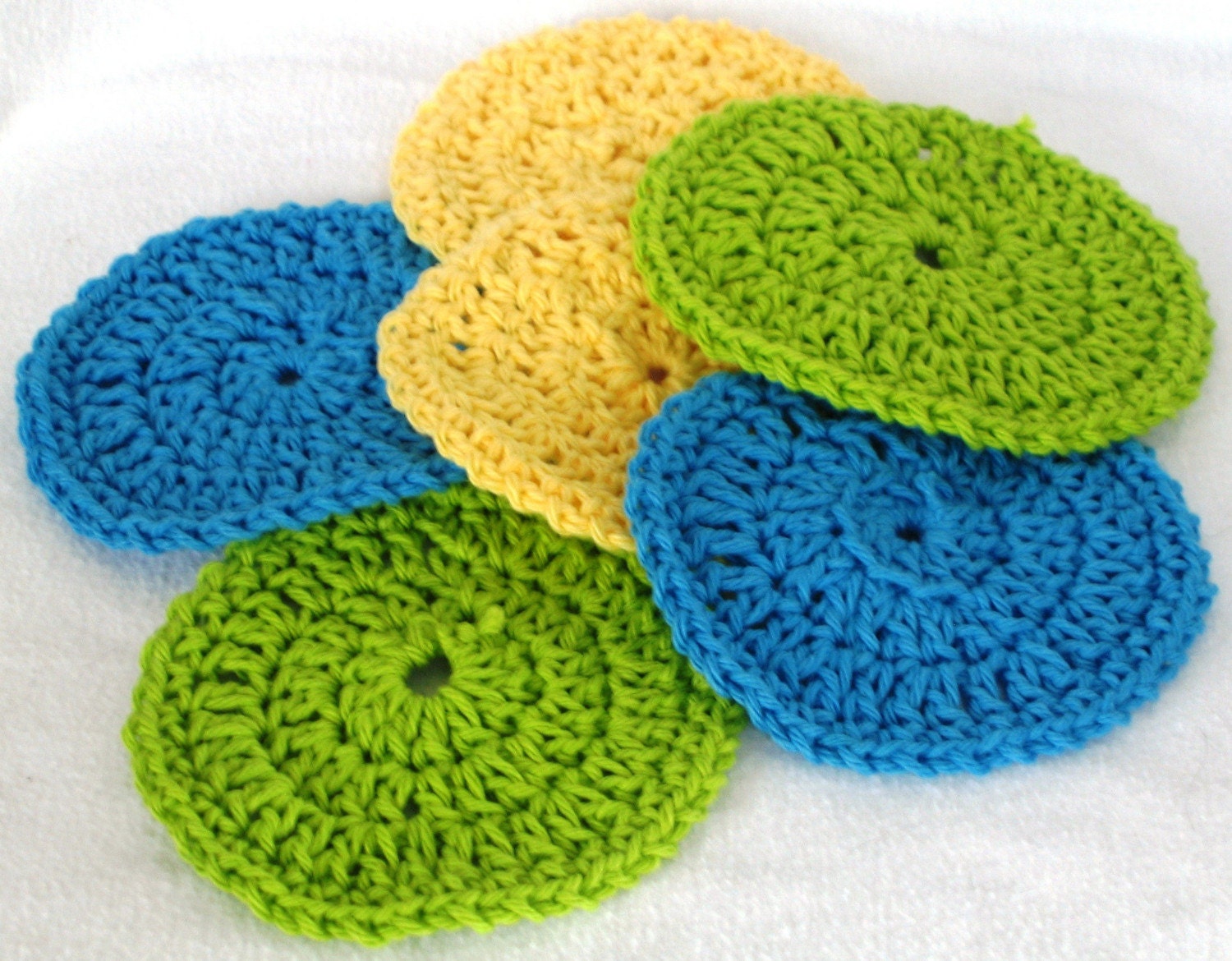 It's the Great Crochet Coaster Comeback - 3 Sets - Hand Made Ecofriendly and Green