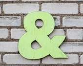 Vintage Ampersand handmade wood sign - Engagement Wedding