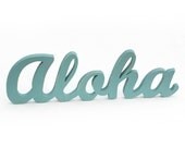aloha handmade wood sign - wall decoration for vintage or modern decor