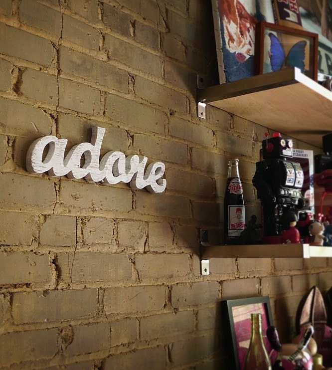 Adore recycled wooden sign