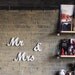 Wedding or Engagement Mr and Mrs handmade wood sign - wall decoration for vintage or modern decor