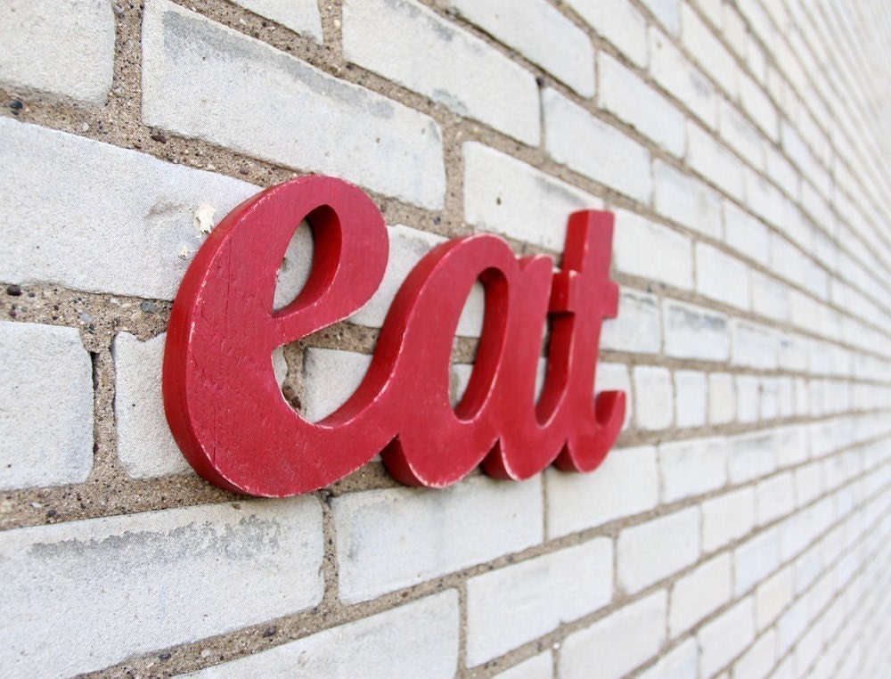 eat kitchen or diner handmade wood sign - wall decoration for vintage or modern decor