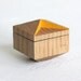Pixie - faceted engagement ring box made from reclaimed wood